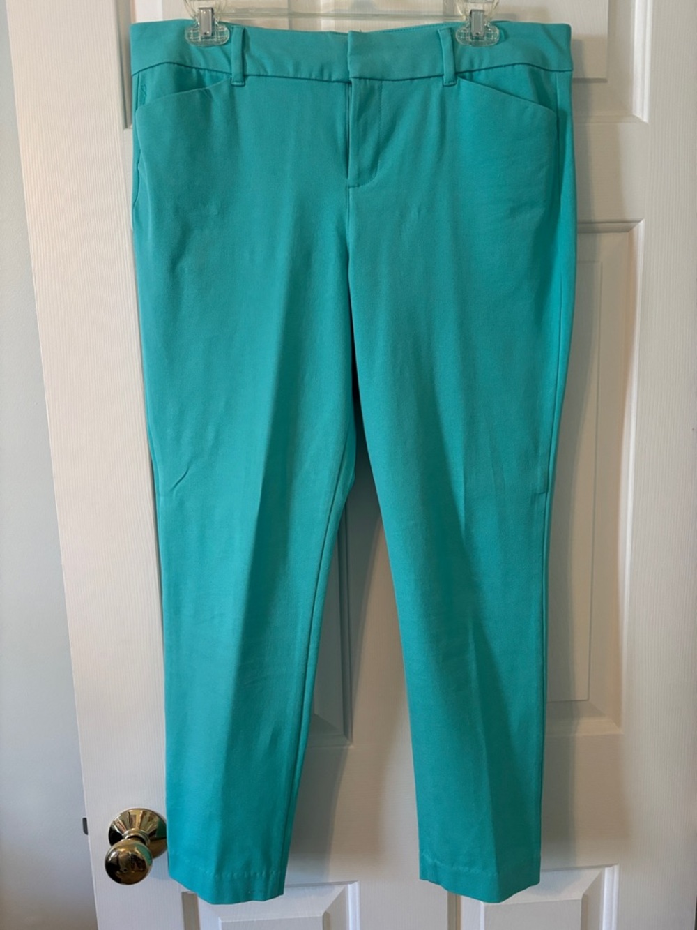 Old Navy Pixie Teal Slim Ankle Pants